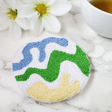 Load image into Gallery viewer, Wavy Tea Coasters Punch Needle