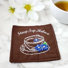 Load image into Gallery viewer, Hand Embroidery Tea Coaster