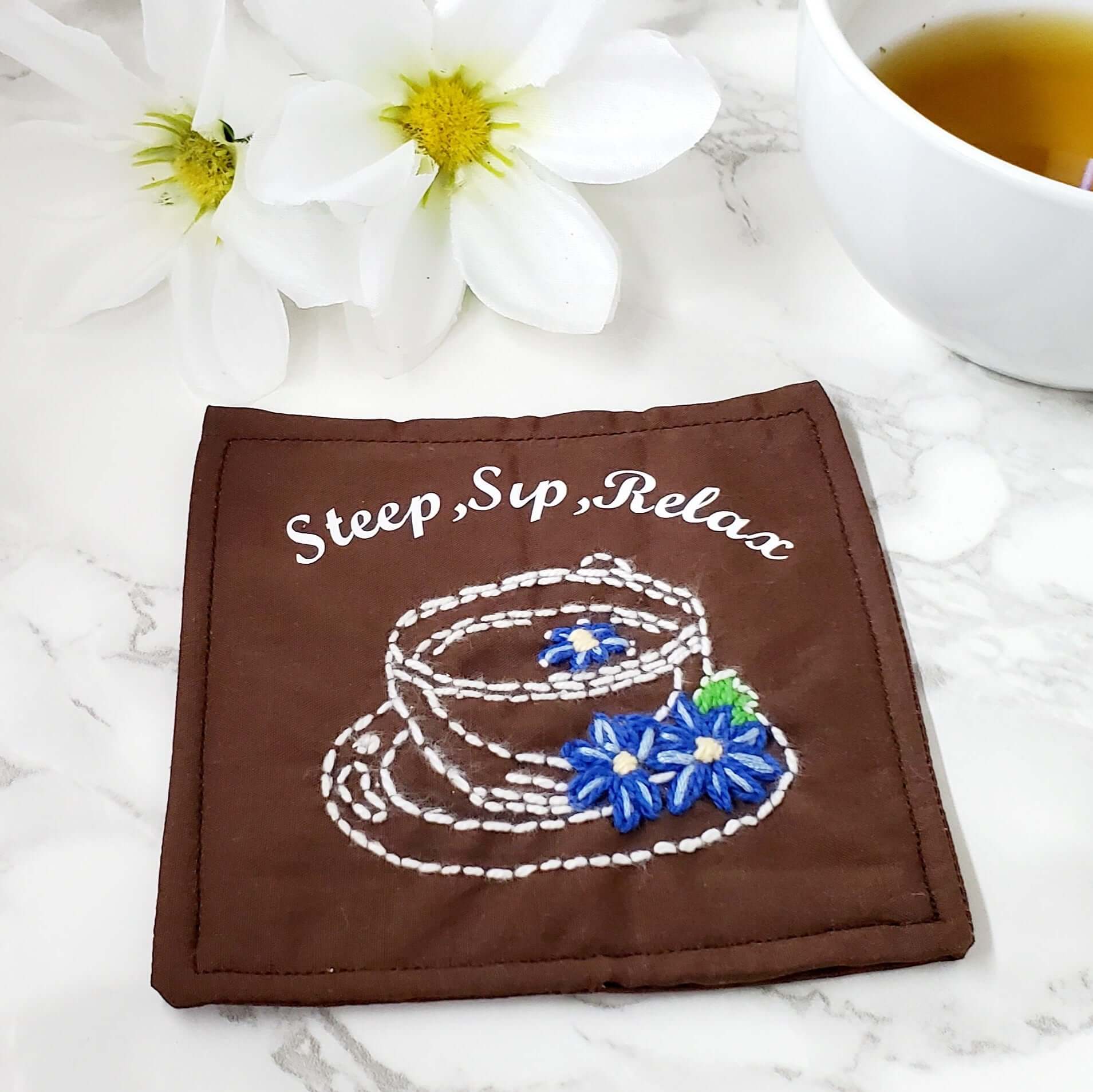Hand Embroidery Tea Coaster