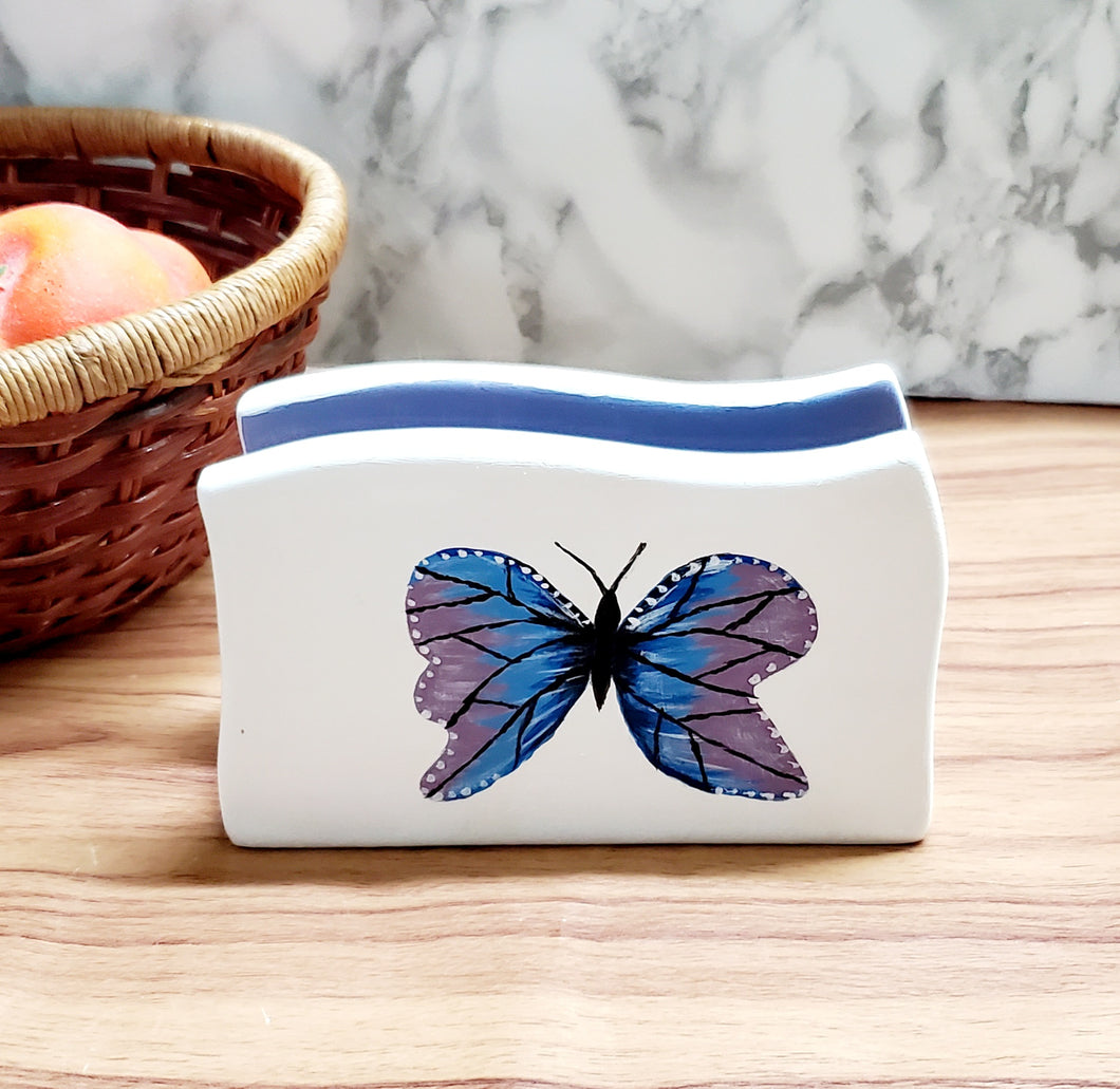 Napkins Holder Hand painted Butterfly