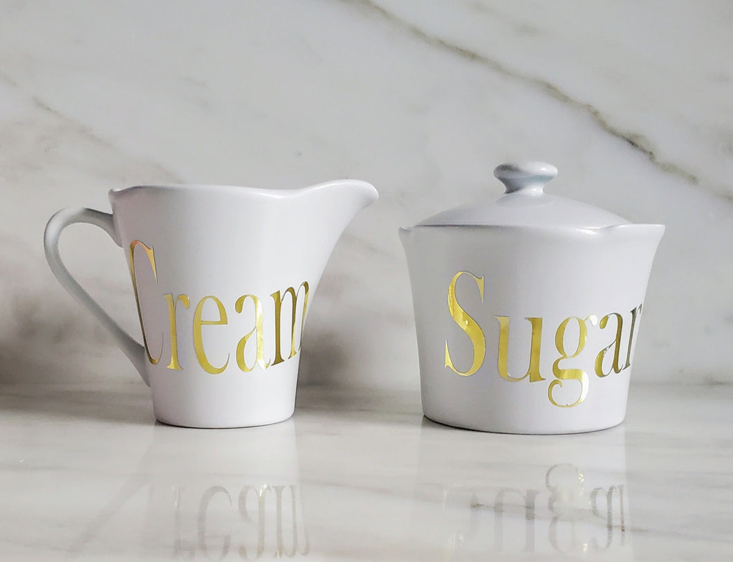 Creamer & Sugar Bowl Set (Cream/Sugar Design)