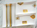 Ceramic Golden Snack Platter